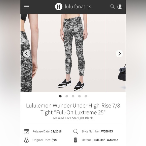 lululemon Wunder Under HR 7/8 25” Full-on Luxtreme - Picture 1 of 9